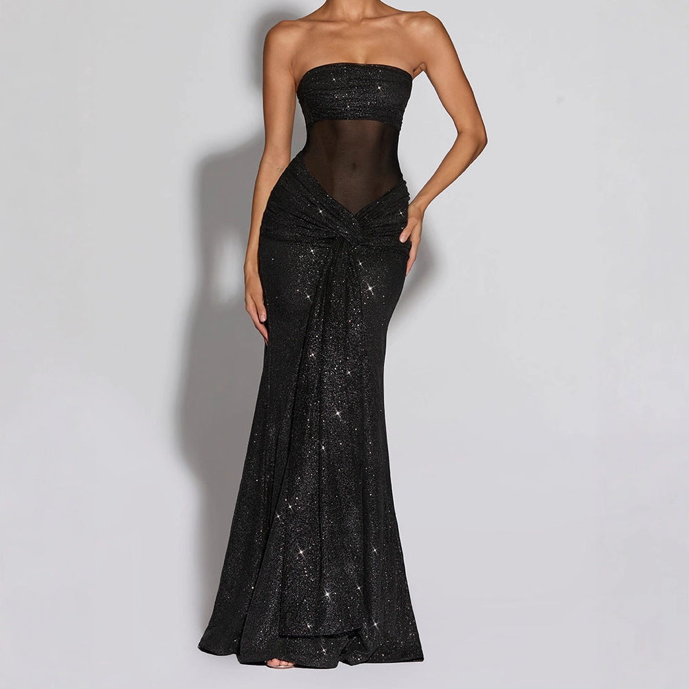 Maxi Dress - Black Sparkle