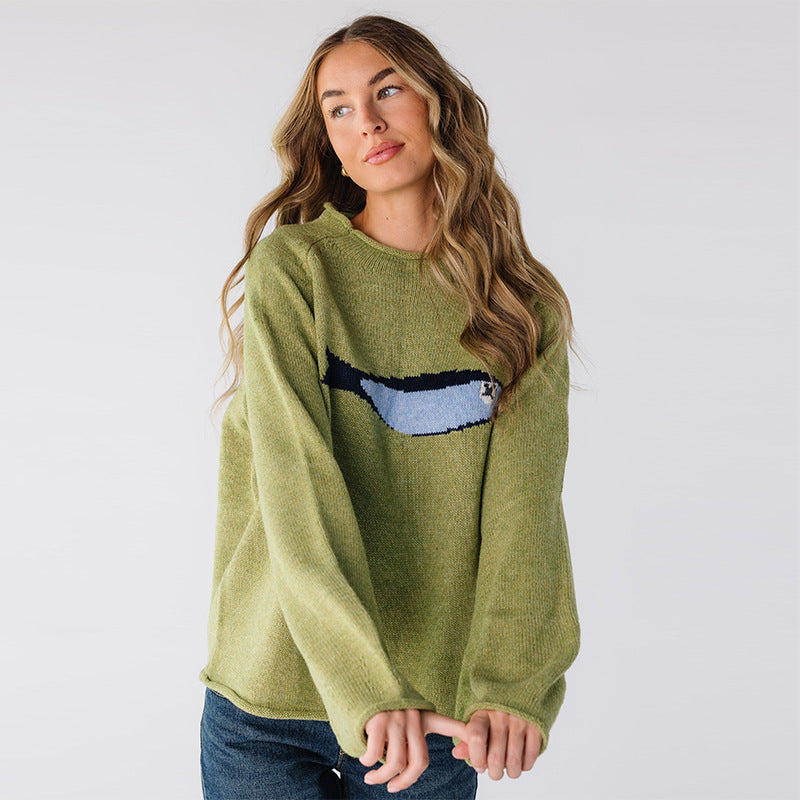 Olive Fisherman Sweater