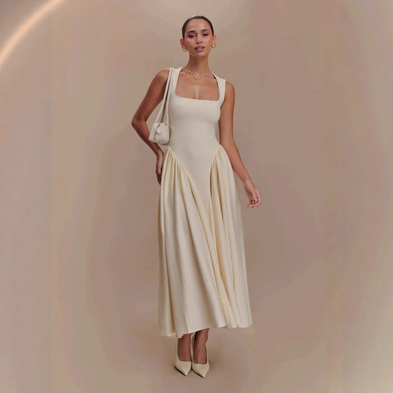 Scuba Jersey Midi Dress