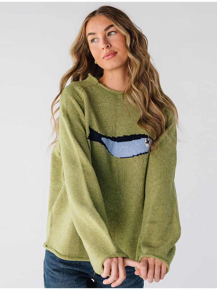 Olive Fisherman Sweater