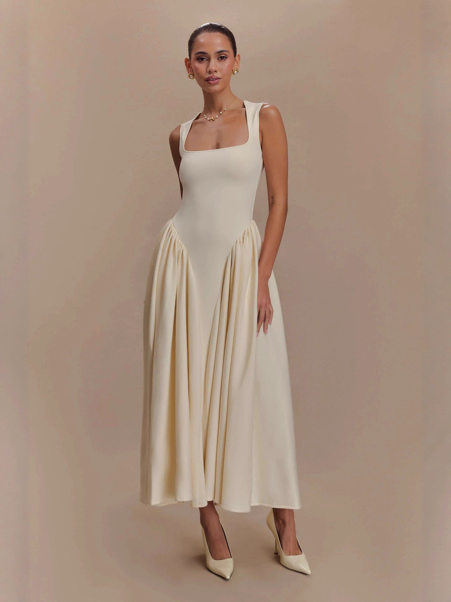 Scuba Jersey Midi Dress