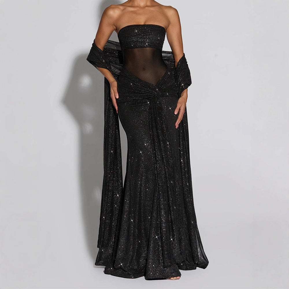 Maxi Dress - Black Sparkle