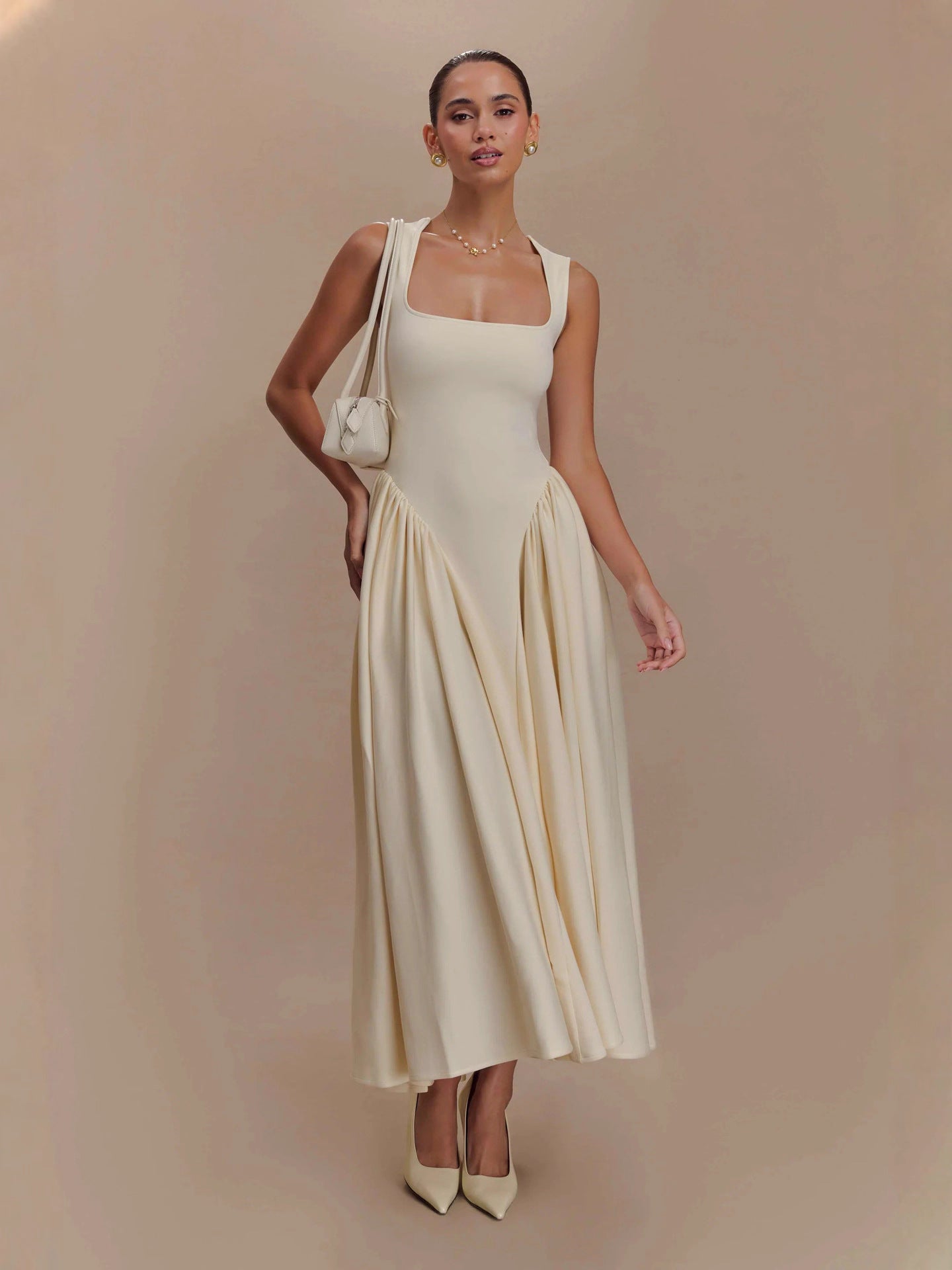 Scuba Jersey Midi Dress