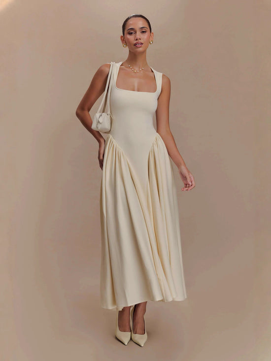 Scuba Jersey Midi Dress